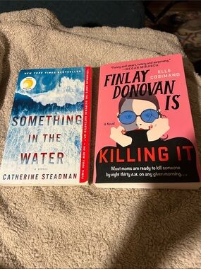 Something in the Water & Finlay Donovan Is Killing It — Blue and Pink Book Set